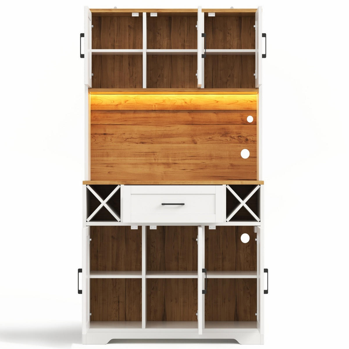 GESCHIRRSCHRANK Naturfarben 105/40/180 - Naturfarben, Holzwerkstoff (105/180/40cm)