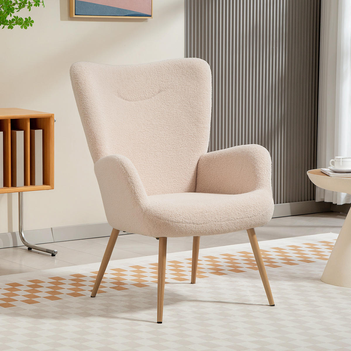 SESSEL PANG-T8K4M2 Beige - Beige, Metall (71/97.5/74cm) - PANGIVO