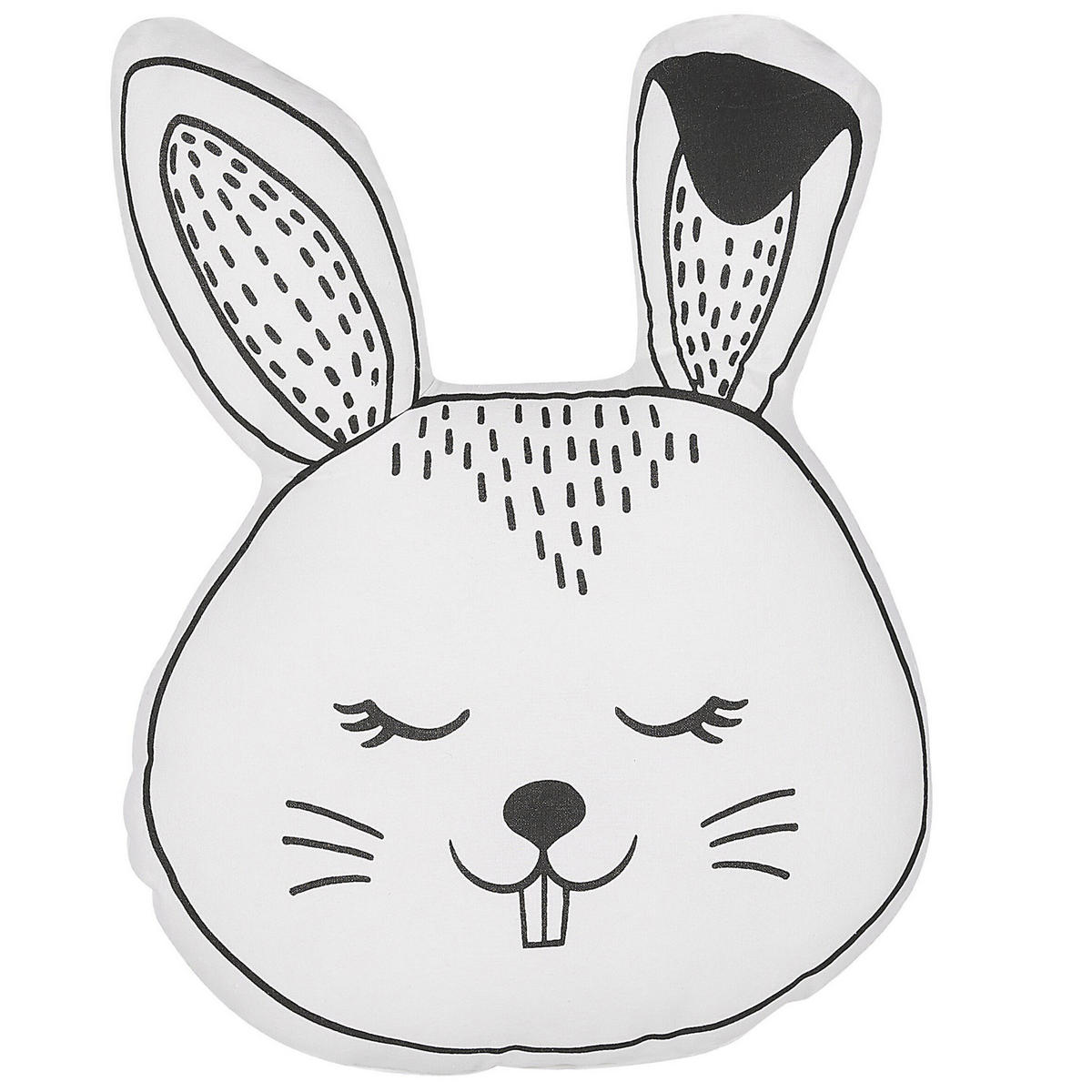 DEKOKISSEN 2er-Set Weiß 43/53 cm Kanpur - Weiß, Naturmaterialien/Textil (43/53cm) - Beliani