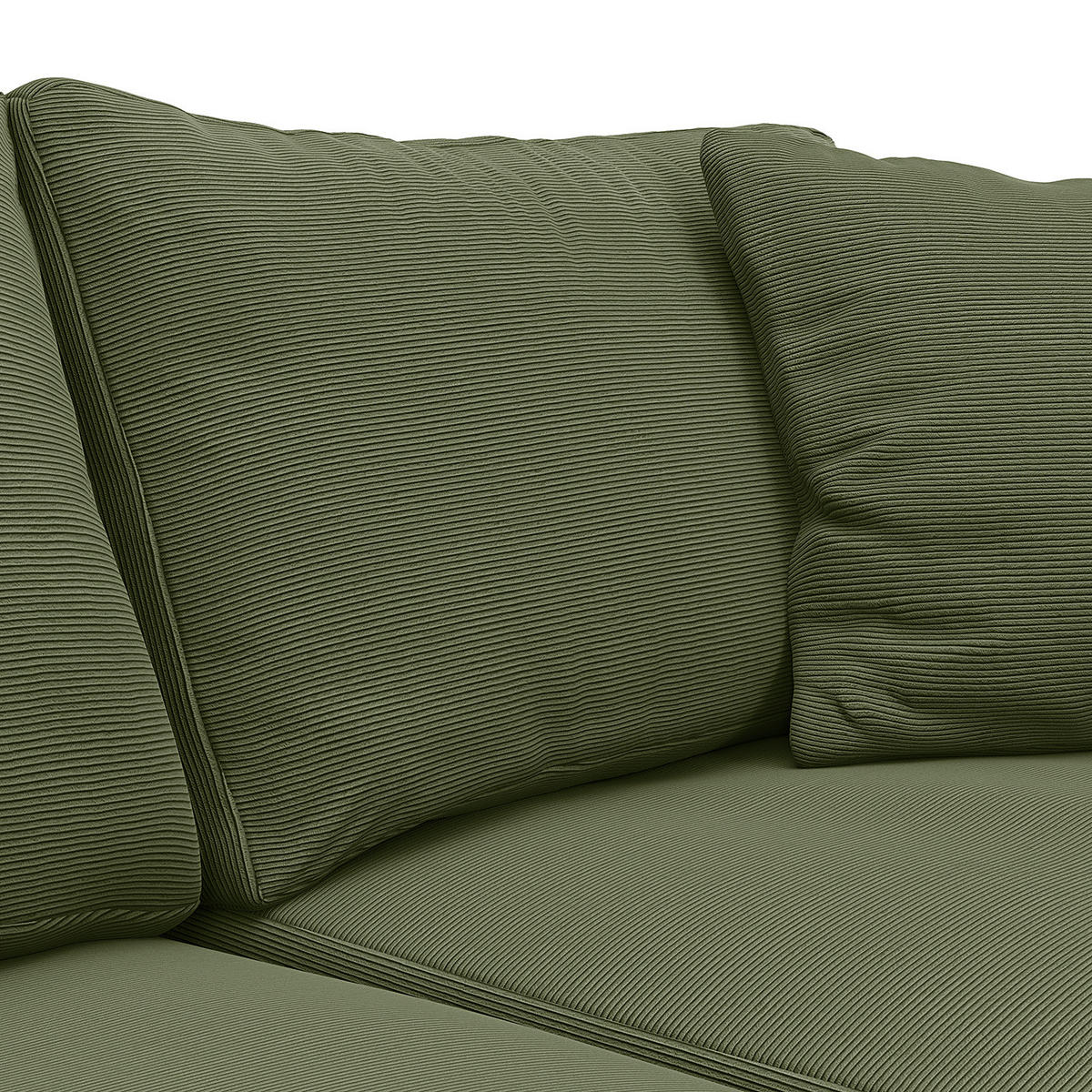 ECKSOFA mit Ottomane - Schwarz/Grün, Kunststoff/Textil (267/254cm) - home24