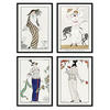 POSTER Set mit 4 Jahrgang Frauen vom Künstler George Barbier A3 Rahmenlos - Klar, Papier (29.7/3cm) - Nacnic