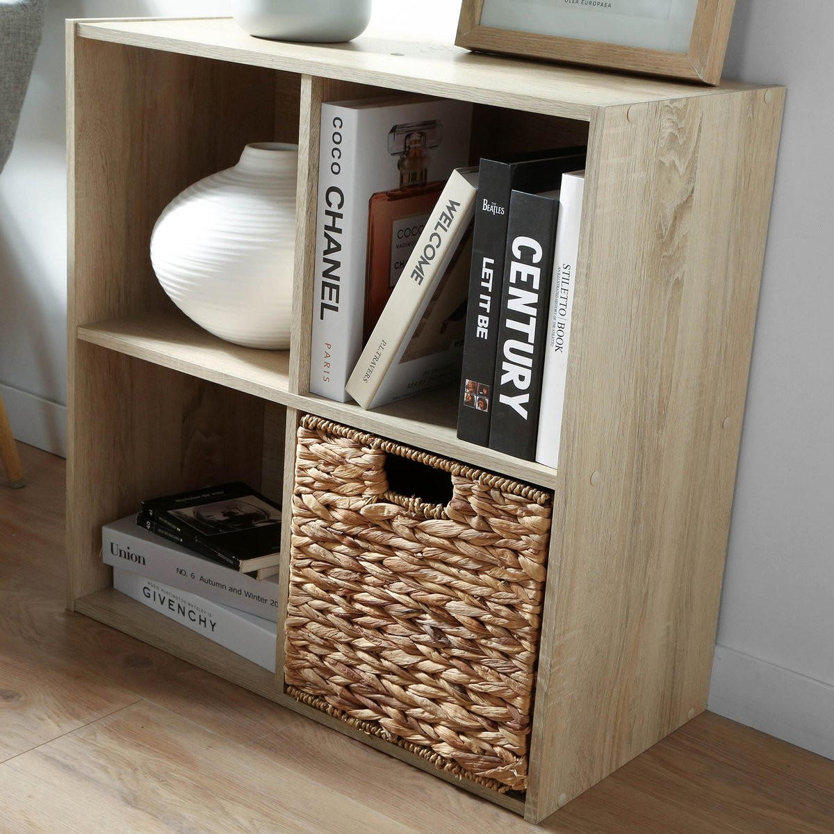 REGALMÖBEL 4 fächer 29,5/61,5/29,5 cm - Eichefarben, Holzwerkstoff (61.5/61.5/29.5cm) - Calicosy
