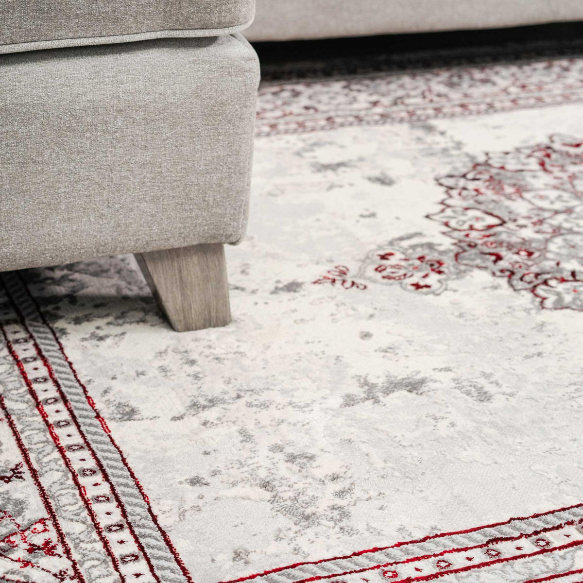 WEBTEPPICH Victoria Rot - Rot, Textil (160/230cm) - Kukoon Rugs