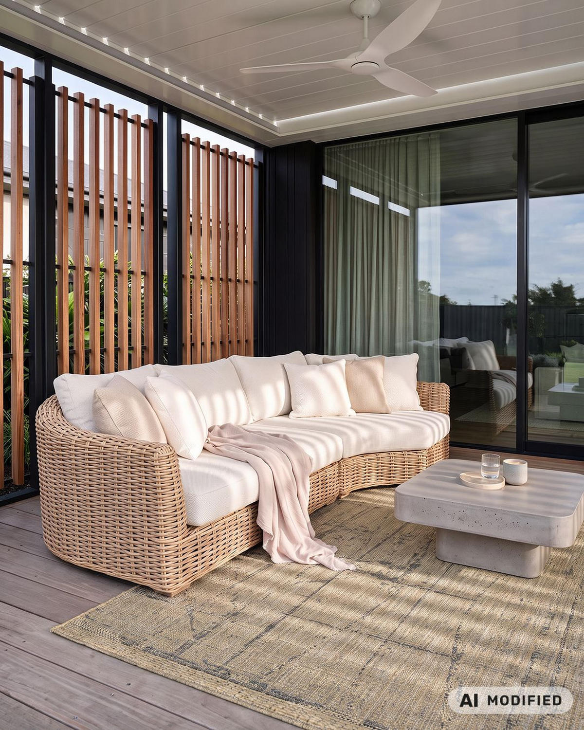 MATTA Utomhus Pinto Talud Mazovia 140x200cm Beige Brun Abstrakt Kort Lugg - Beige, Textil (140/200cm) - Mazovia