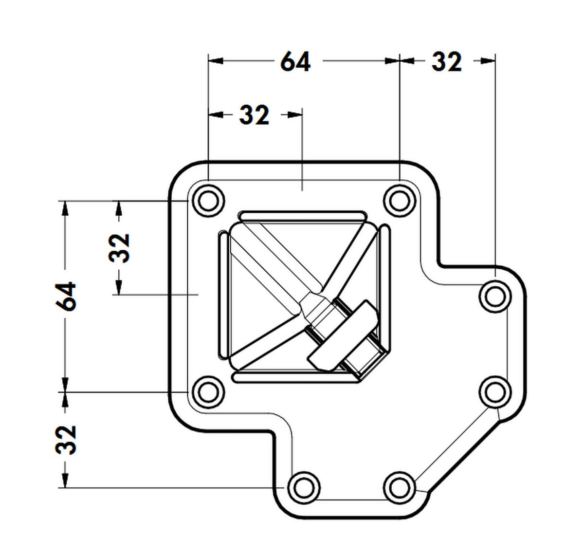 TISCHBEIN Quadra 87cm höhenverstellbar +1cm Edelstahl Tischfuss Möbelbein eckig - Edelstahlfarben, Metall (6/87/87cm)