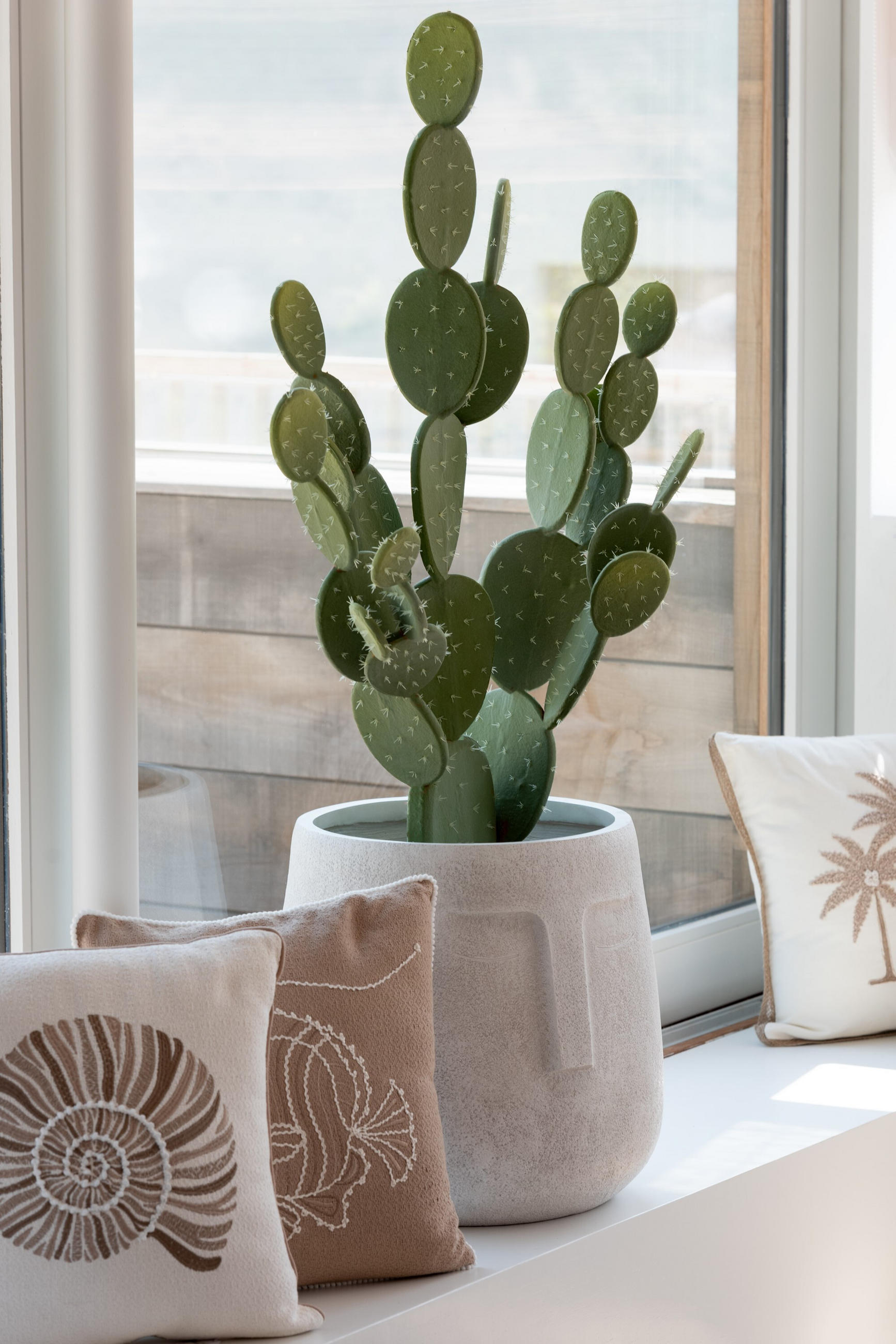 Thumbnail - J-Line Blumentöpfe, Weiß, Keramik, 42.5 cm, Dekoration, Blumen & Zubehör, Übertöpfe