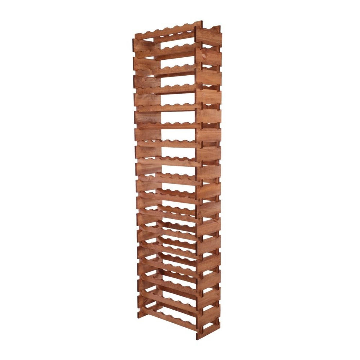 WEINREGAL VINOTECA FLEX PRO HxBxT 233x65x28cm 102 Flaschen auf 17 Ebenen Braun geölt - Braun, Holz (65/233/28cm) - PROREGAL