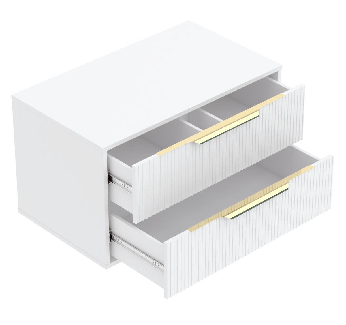 BADMÖBEL-SET Rimini 2 Teile Weiß Matt - 80 x 46 x 46 cm - Weiß, Holz (80/46/46cm) - Badplaats