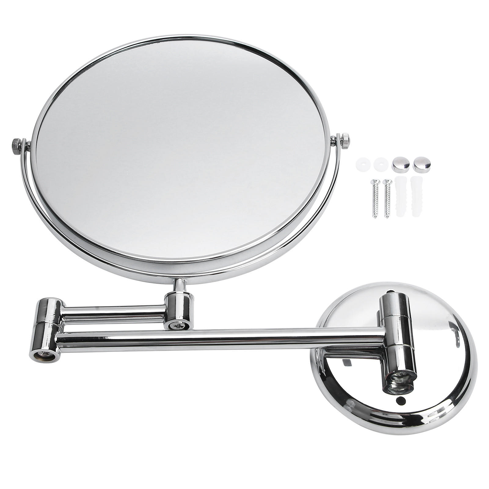 SCHMINKSPIEGEL wandmontiert – Kosmetikspiegel aus galvanisiertem Metall, modern & stilvoll für Badezimmer - Silberfarben, Metall (9/30/29cm) - Ej. Life