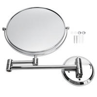 SCHMINKSPIEGEL wandmontiert – Kosmetikspiegel aus galvanisiertem Metall, modern & stilvoll für Badezimmer - Silberfarben, Metall (9/30/29cm) - Ej. Life