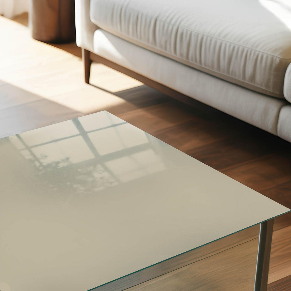 TISCHPLATTE 120x80 cm – Gedämpftes Braun - Grau, Glas (120/80/0.4cm) - Wallfluent