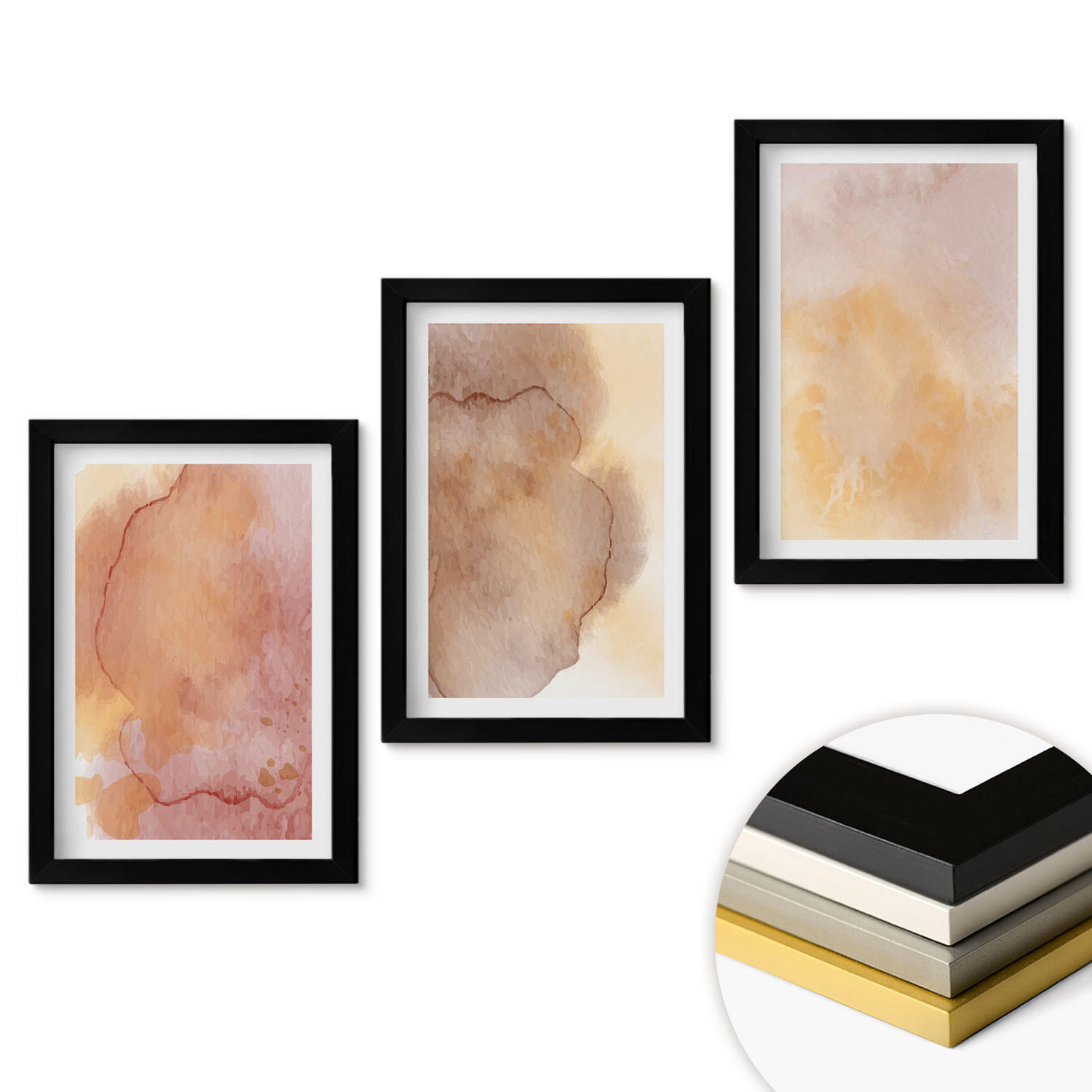 ArtPrintCave Wandbilder Schwarz 20x30 cm