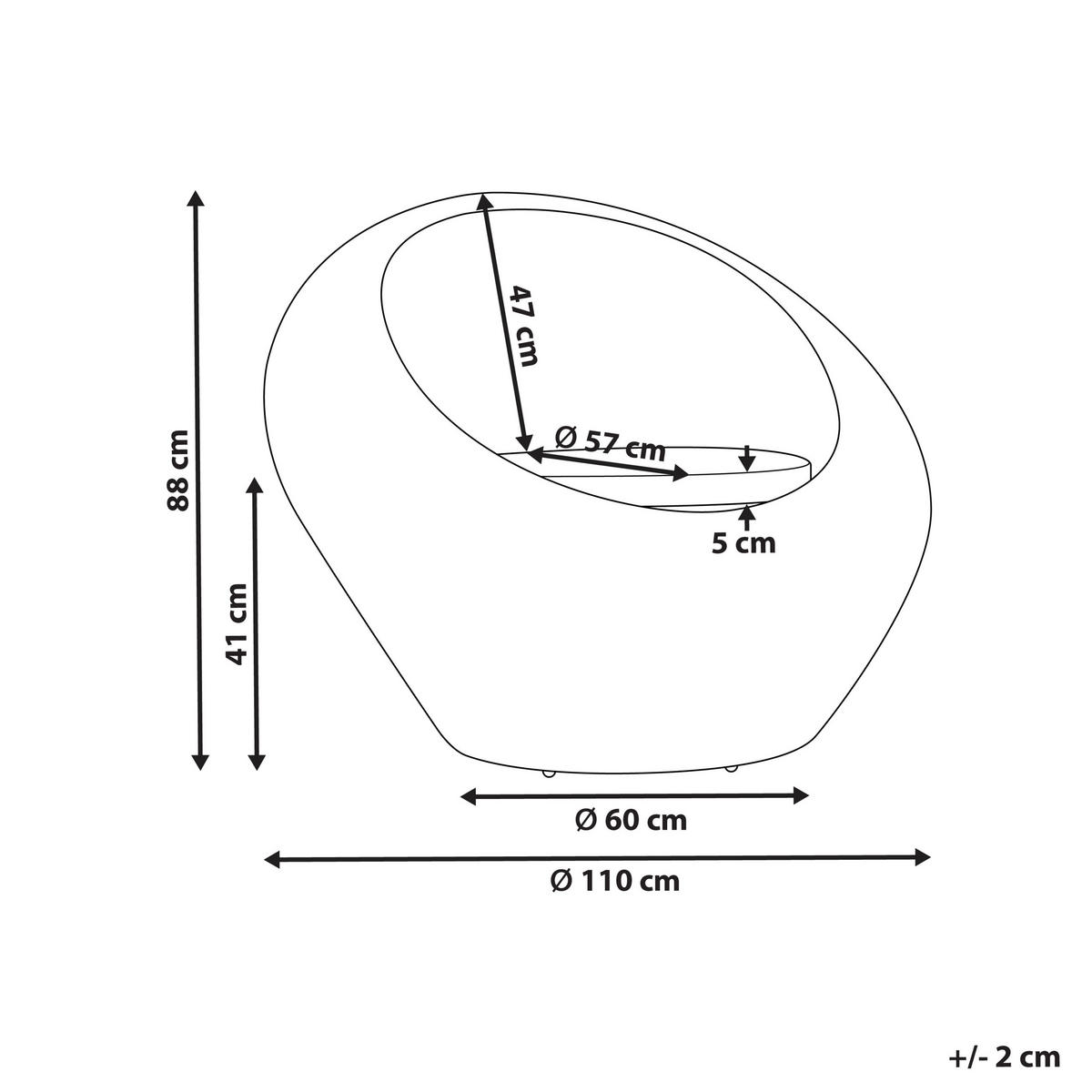 GARTENSTUHL Rattan Natürlich Maiori - Beige/Naturfarben, Naturmaterialen (110/88/110cm) - Beliani