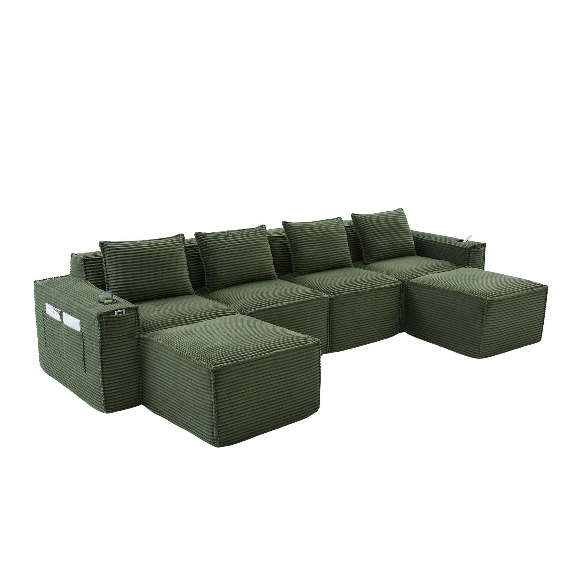 Meubliv Sofa Grün 162x75x330 cm