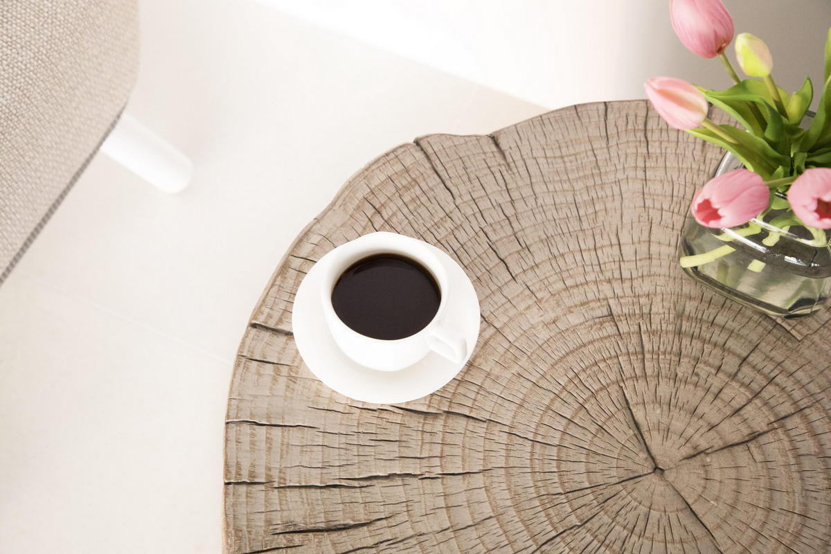 COUCHTISCH DAINTREE aus GF-Beton, Wetterbeständig, 70x67x41 cm - Rotbraun, Naturmaterialien (70/67/41cm) - Elementi