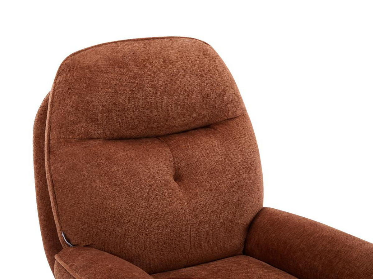 DREHSESSEL - Strukturstoff - Terracotta - ILMACA - Braun, Textil (90/99/78cm) - Vente-Unique