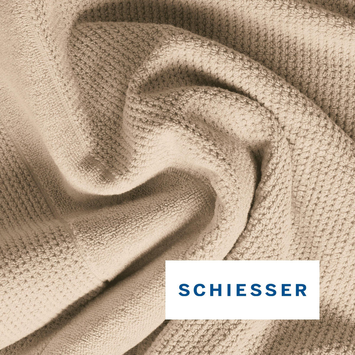 HANDTUCHSET Turin - 4-teilig - 50x100 cm - Sand - Sandfarben, Textil (50/100cm) - SCHIESSER