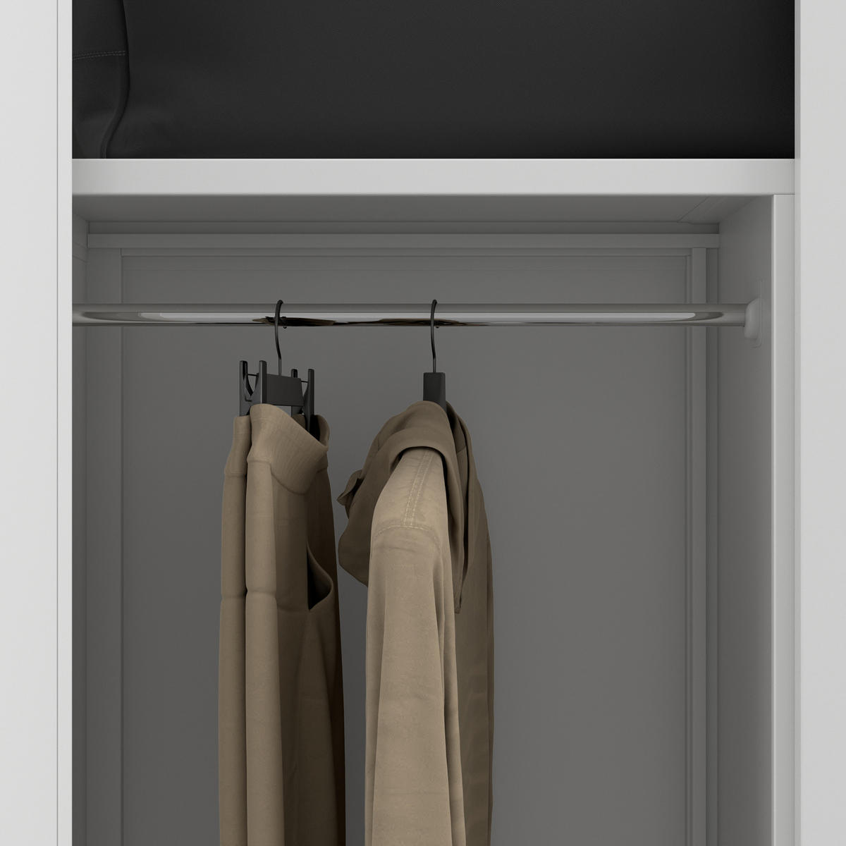 HAUSWIRTSCHAFTSSCHRANK DAWID 220 - Weiß, Metall (90/220/45cm) - Jan Nowak