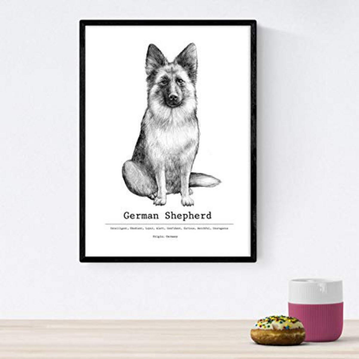 POSTER Set mit 4 Hunderasse A3 Rahmenlos - Klar, Papier (29.7/3cm) - Nacnic