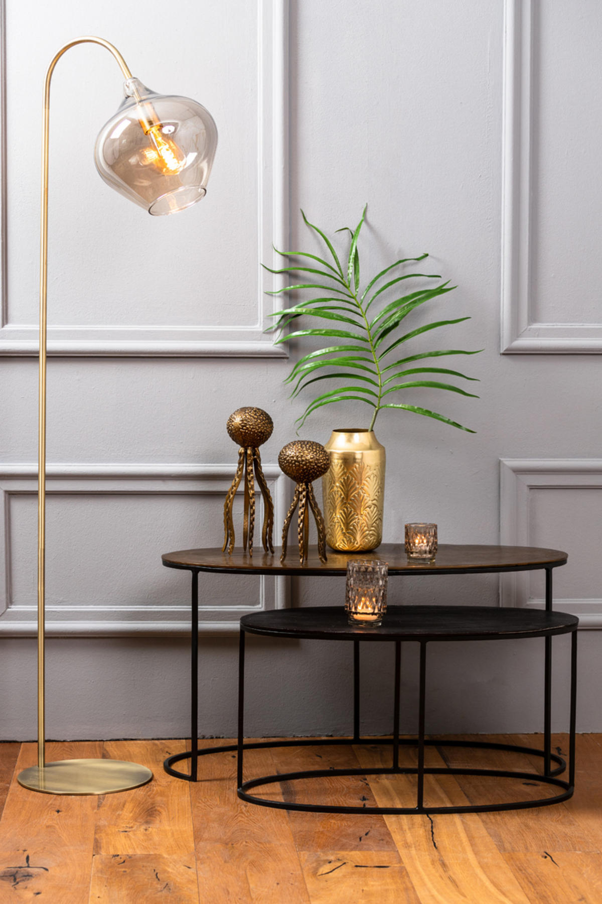 BEISTELLTISCH Paxson Bronze 89/42/46 cm 2er-Set - Bronzefarben, Metall (89/42/46cm) - Light & Living