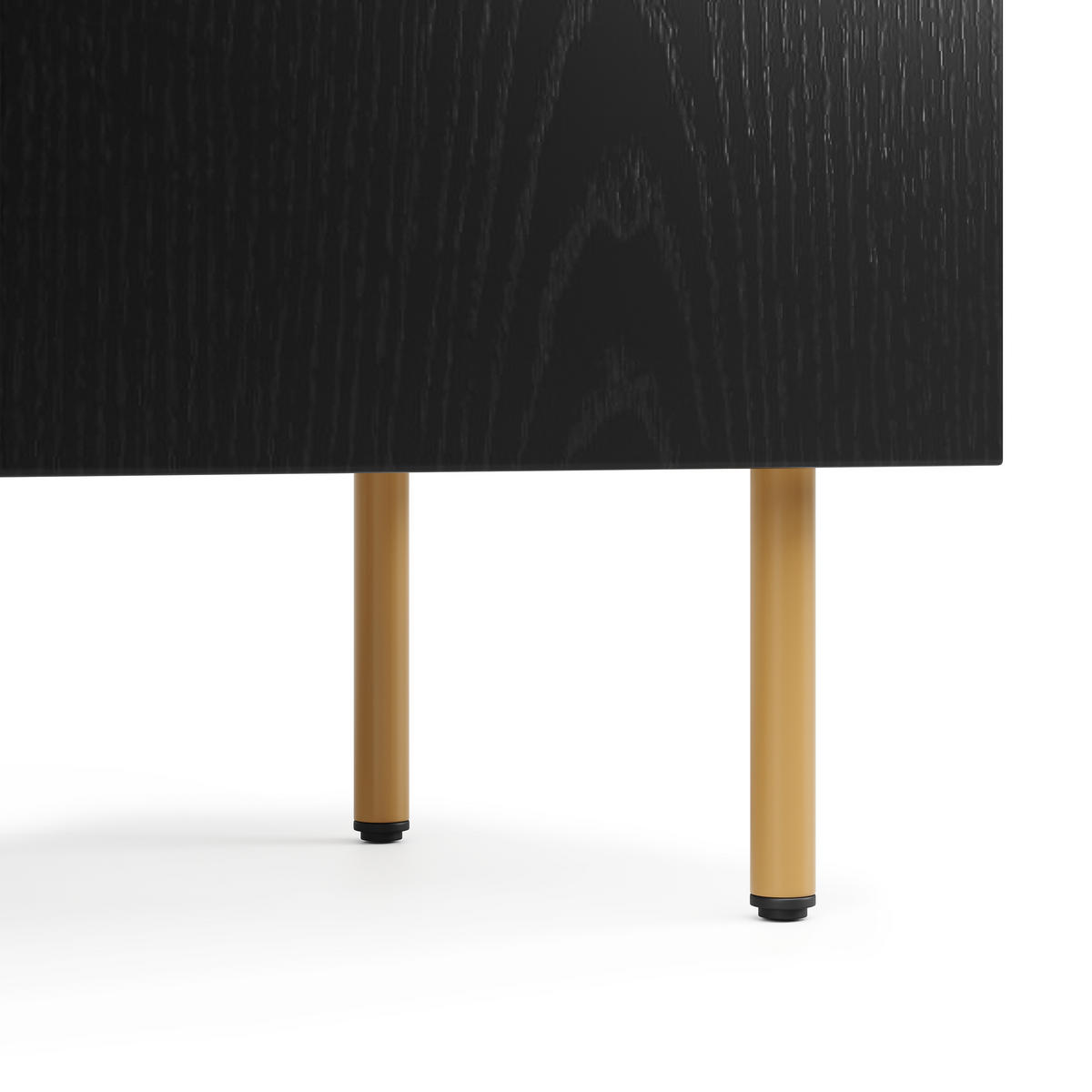 SIDEBOARD Modern mit Glas Schwarz 120x40x77.5cm - Schwarz, Holzwerkstoff (40/77.5/120cm) - FLIEKS