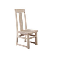 STUHL Massivholz 45 x 47 x 110 cm beige NATURE WHITE #122 - Beige, Holz (45/110/47cm) - Massivmoebel24