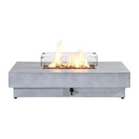 FEUERSCHALE - 152 cmcm x 69.5 cmcm - Stein, Keramik - Hellgrau - SEROZA - Hellgrau, Keramik/Stein (152/52.4/69.5cm) - Vente-Unique