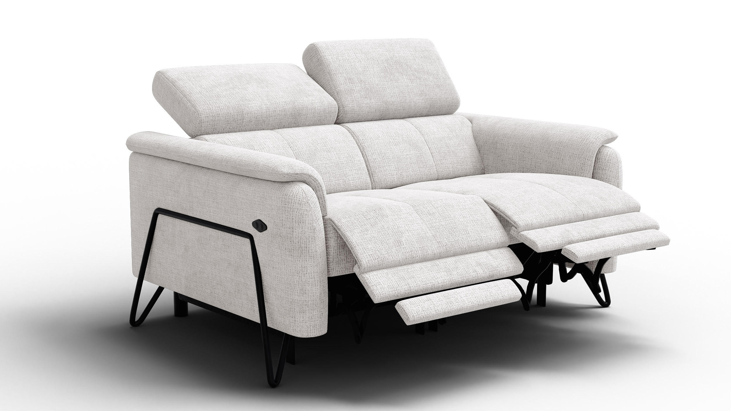 RELAXSOFA RODEN 2-Sitzer, creme - Creme, Holz/Textil (152/82/103cm) - Courtois Laville