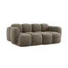 2-SITZER SOFA Chenille Stoff - Schwarz/Olivgrün, Holzwerkstoff/Kunststoff (210/72/115cm) - Makamii
