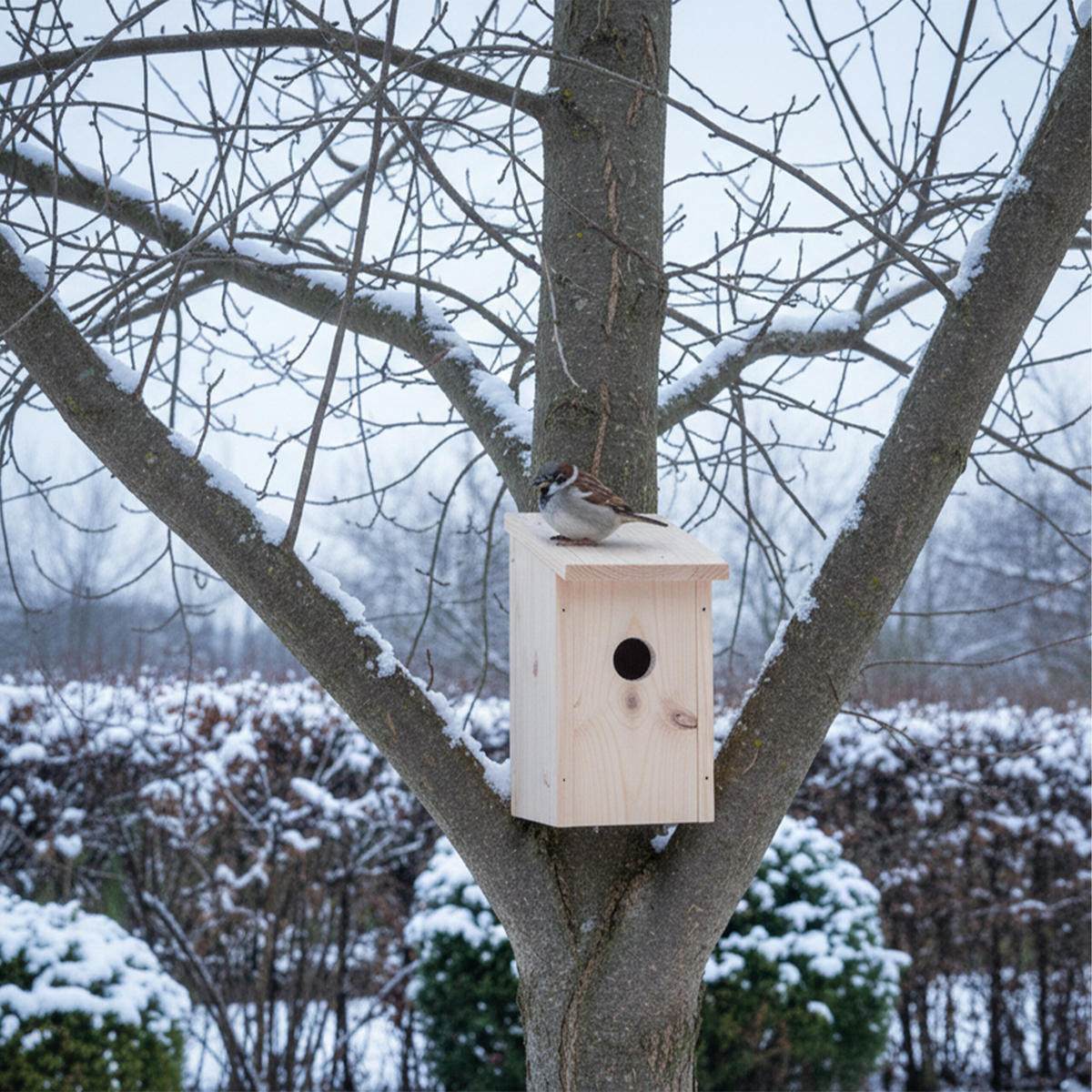 4XNISTKASTEN - Hellbraun, Holz (12/22/14cm) - Relaxdays