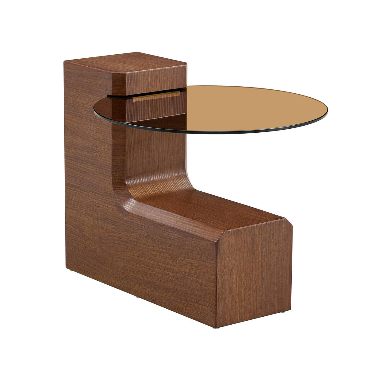 COUCHTISCH-SET 61/61/30 cm mit integriertem Beistelltisch und 2 Ebenen, Nussbaumoptik/Braun - Walnussfarben, Holzwerkstoff (61/61/30cm) - Redom
