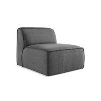 SOFAELEMENT Strukturstoff Grau - Dunkelgrau/Schwarz, Holzwerkstoff/Kunststoff (80/70/102cm) - Makamii
