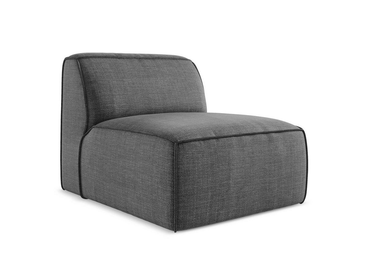 SOFAELEMENT Strukturstoff Grau - Dunkelgrau/Schwarz, Holzwerkstoff/Kunststoff (80/70/102cm) - Makamii