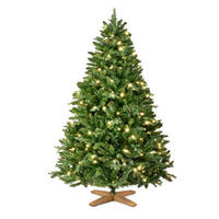 WEIHNACHTSBAUM aus PE & PVC Mix mit LED Beleuchtung, 210 cm - Grün, Kunststoff (210cm) - Merry Tree
