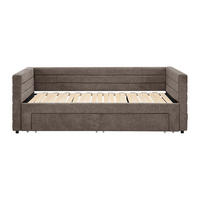 SOFABETT - 1 Person - stoff - taupe Camity - Taupe, Textil (80/200cm) - Vente-Unique