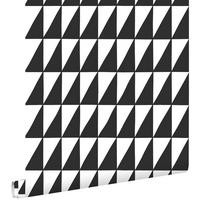 TAPETE grafische Dreiecke 53 cm x 10.05 m - Schwarz, Papier (53/0.1cm) - ESTAhome