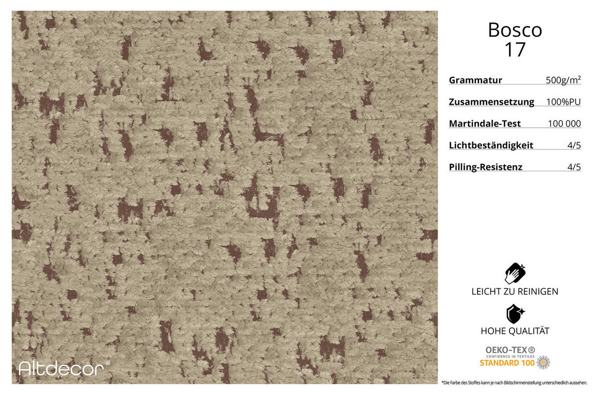 ECKSOFA mit Schlaffunktion Ottomane Links OLEA-L2 321x164x75 Braun Tissu - Alteiche/Schwarz, Holzwerkstoff/Kunststoff (321/164cm) - ALTDECOR
