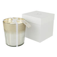 DUFTKERZE M-CHIC - Glas - Silber - L - 140 Std. - Silberfarben, Glas (21/22cm) - J-Line