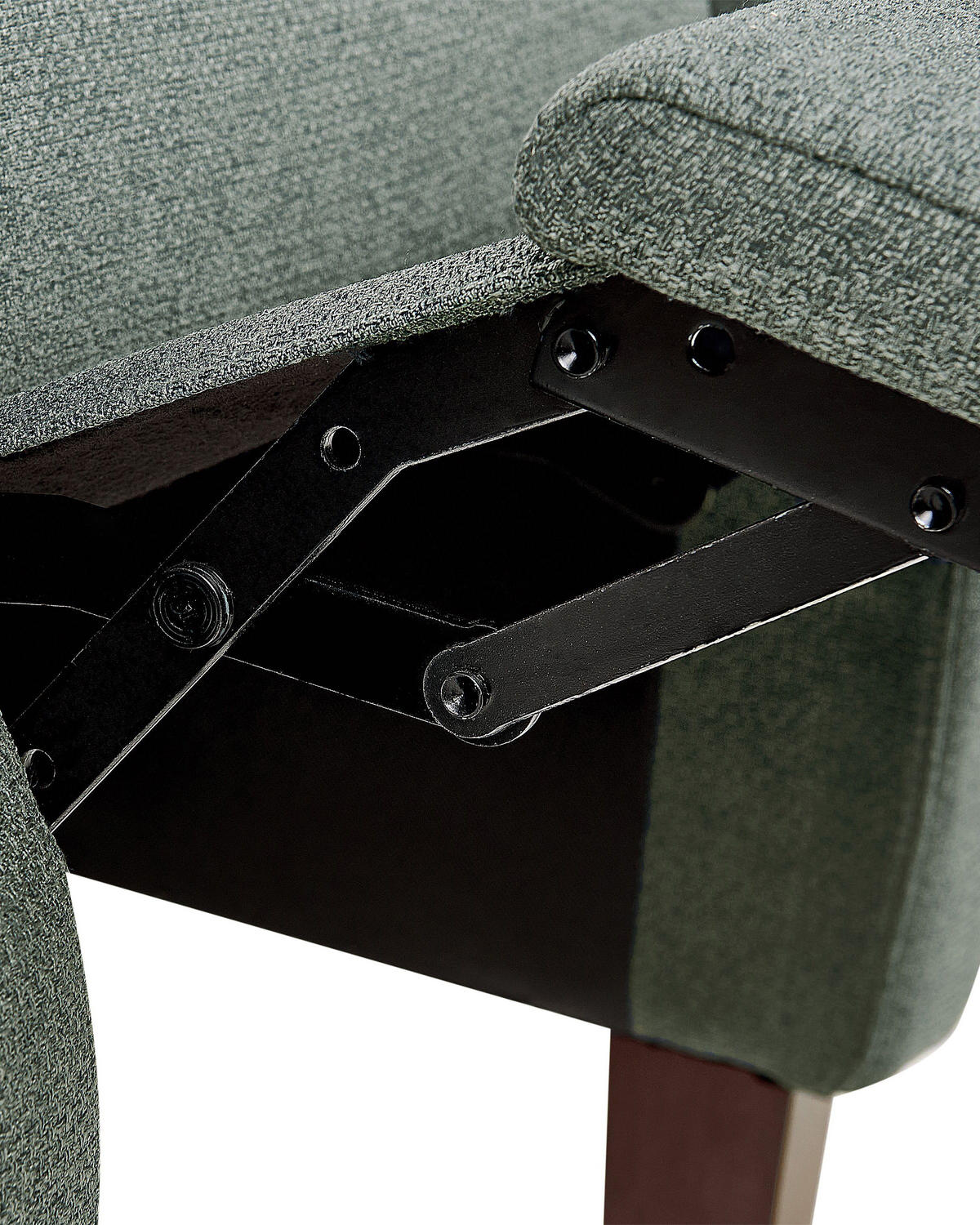 SESSEL grün verstellbar Egersund - Schwarz/Grün, Textil (75/97/92cm) - Beliani