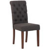 ESSZIMMERSTUHL Lisbon Stoff, Gestell Kautschukholz Braun Dunkelgrau - Dunkelgrau/Braun, Holz/Textil (45/98/63cm) - TPFLiving