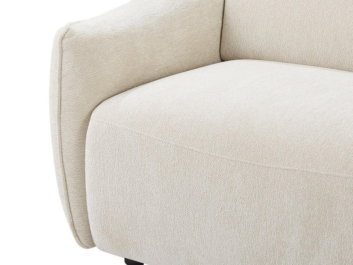 ECKSOFA rechts aus beigem Chenille-Stoff TAZIZA - Beige, Textil (286/166cm) - Vente-Unique