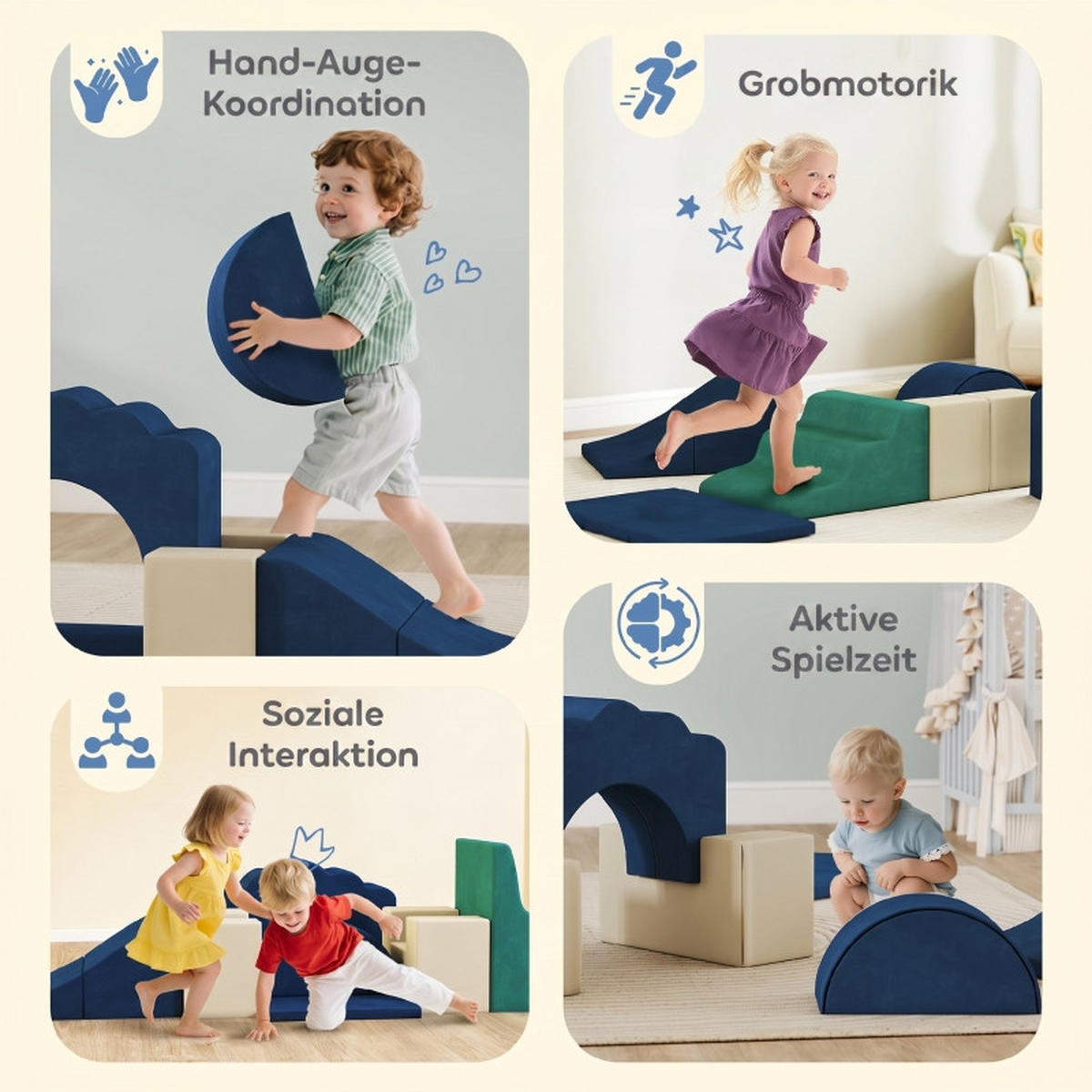 KONSTRUKTIONSSPIELZEUG Bausteine Blau - Blau, Kunststoff (40/25/50cm) - Korfee