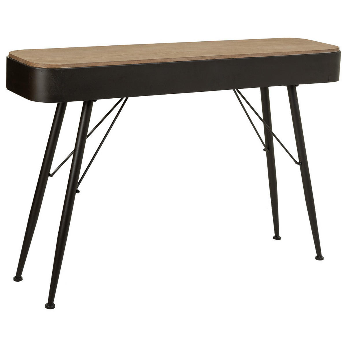 KONSOLE aus Holz und Metall 120x32x81 cm - Braun, Holz (32/120/80.5cm) - Wanderlust
