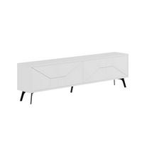 TV-MÖBEL 4 Türen L180 cm - Dune - Weiß, Holzwerkstoff (29.6/50/180cm) - Calicosy