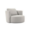 DREHSESSEL Bliss aus Boucle hellgrau - Hellgrau, Textil (92/75/92cm) - Micadoni