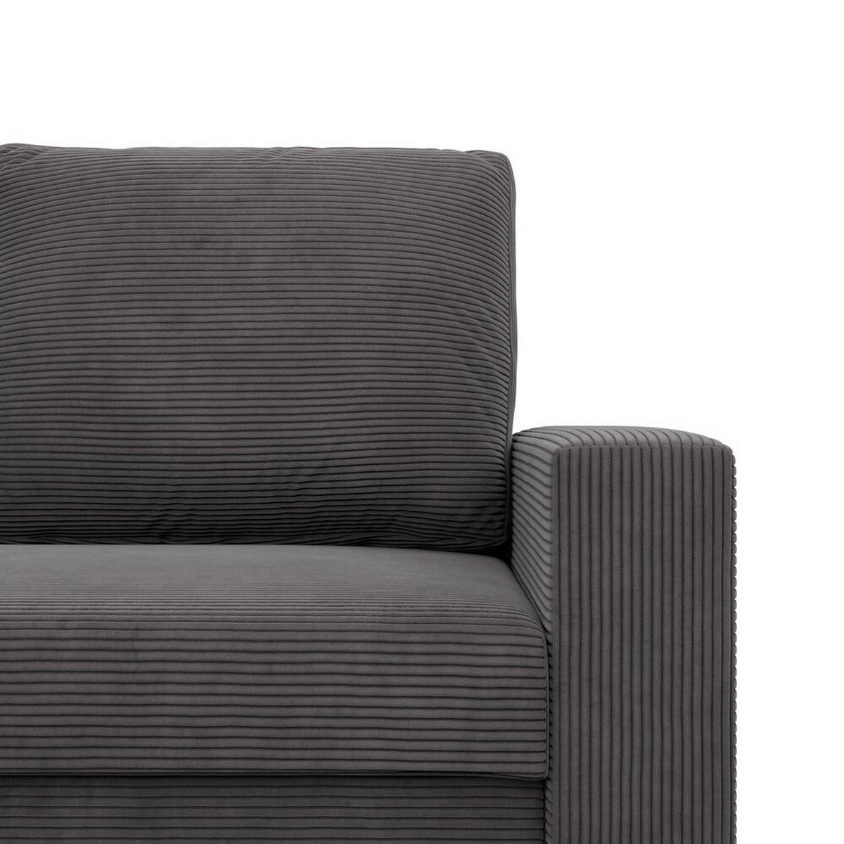 SOFA Neo mit gerader Armlehnen dunkelgrau - Dunkelgrau, Textil (148/90/87cm) - SIMKAM Furniture