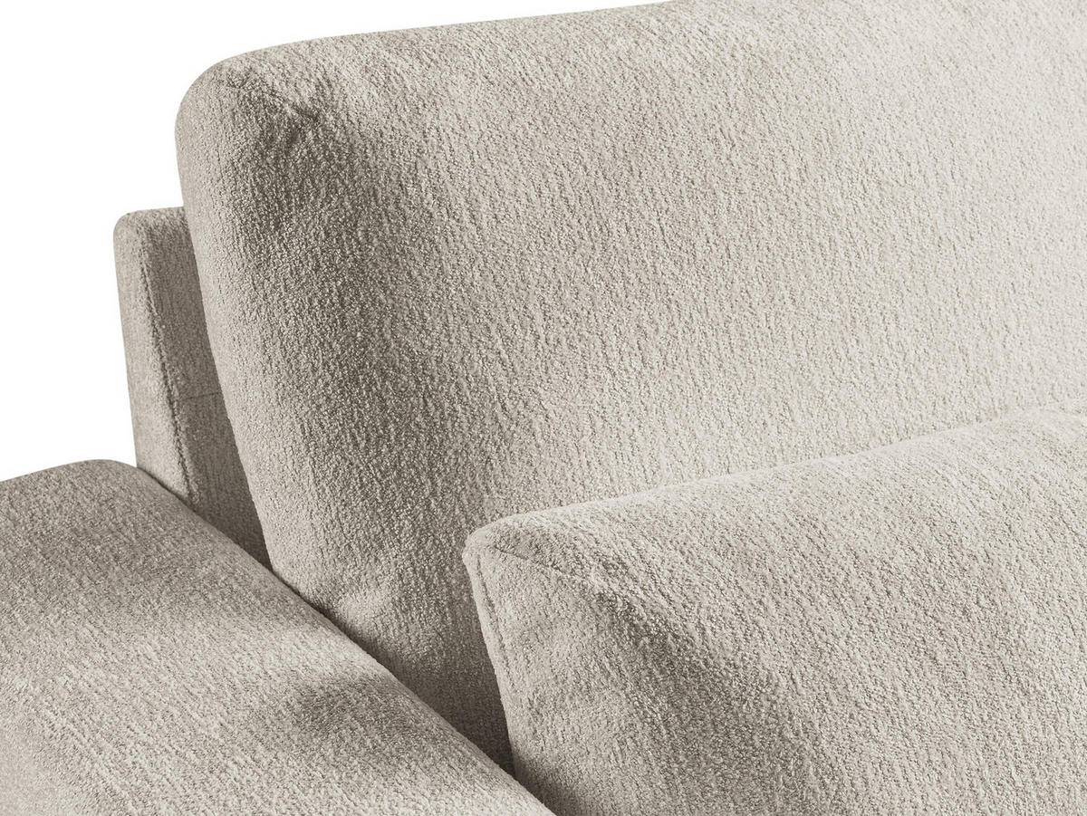SESSEL Chenille Stoff Beige - Beige/Schwarz, Holzwerkstoff/Textil (93/88/105cm) - Makamii