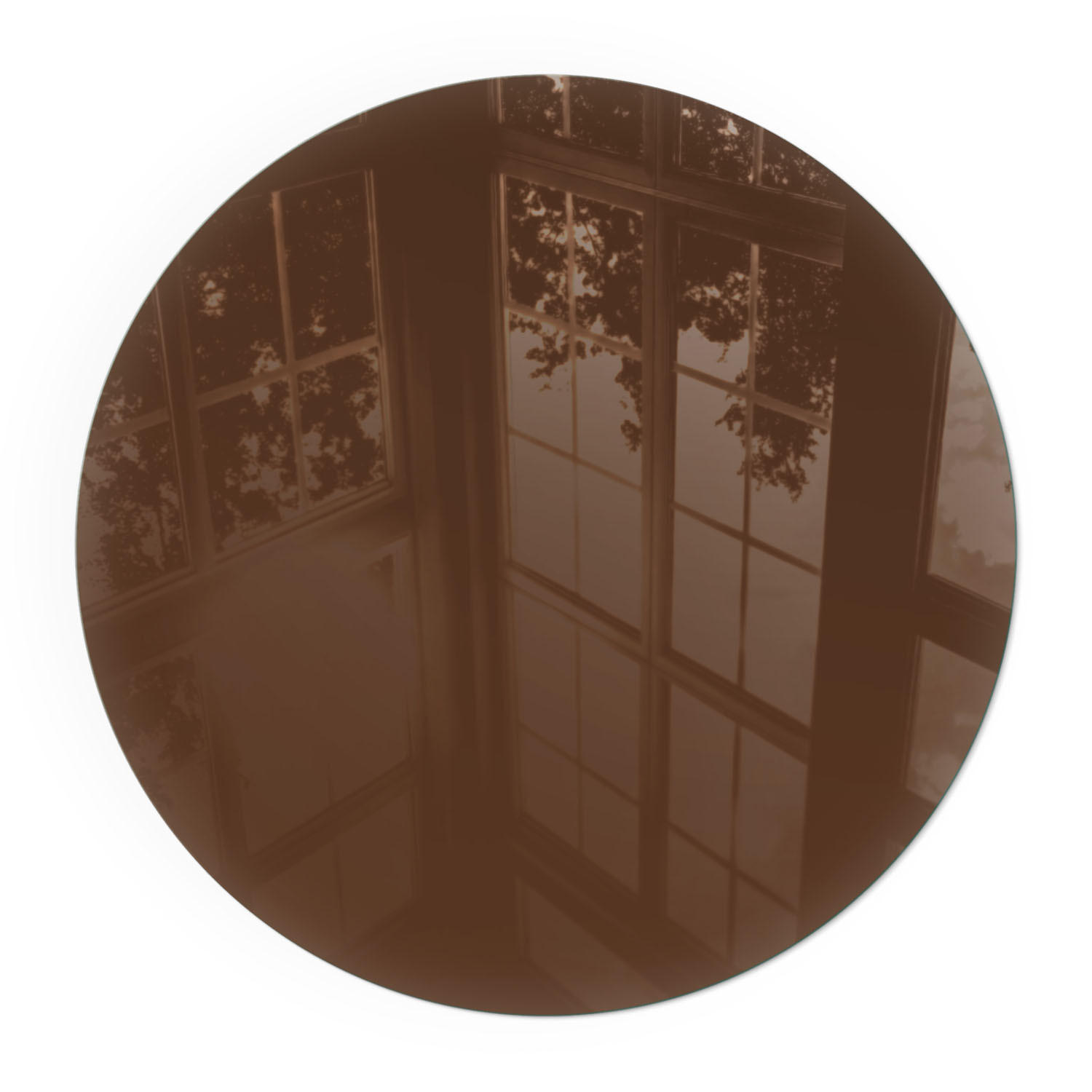 GLASPLATTE für Kamin Ø 90 cm - Braun, Glas (90/90/0.4cm) - TULUP