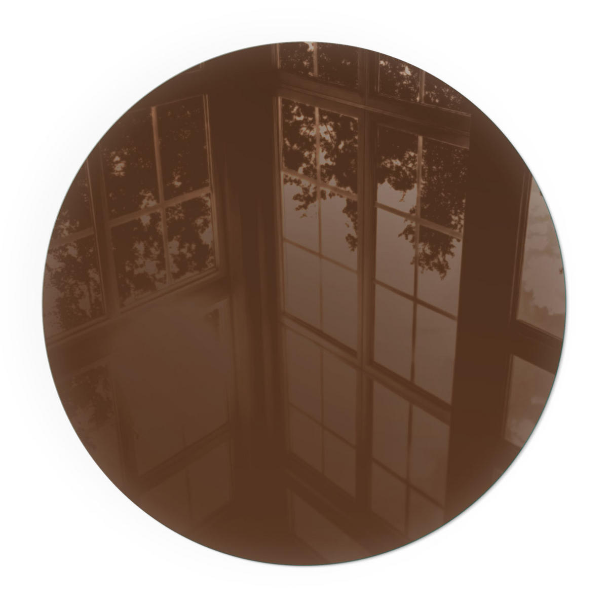 GLASPLATTE für Kamin Ø 90 cm - Braun, Glas (90/90/0.4cm) - TULUP