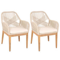 GARTENSTUHL H56B Beige - Beige, Holz (58/85/59cm) - MCW